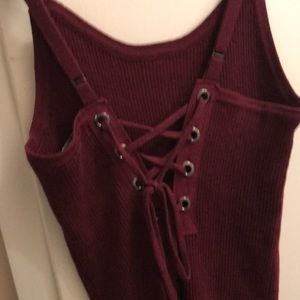 Tight sexy sweater dress with zig zag back